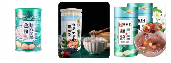 藕粉自動灌裝機(jī)包裝樣品